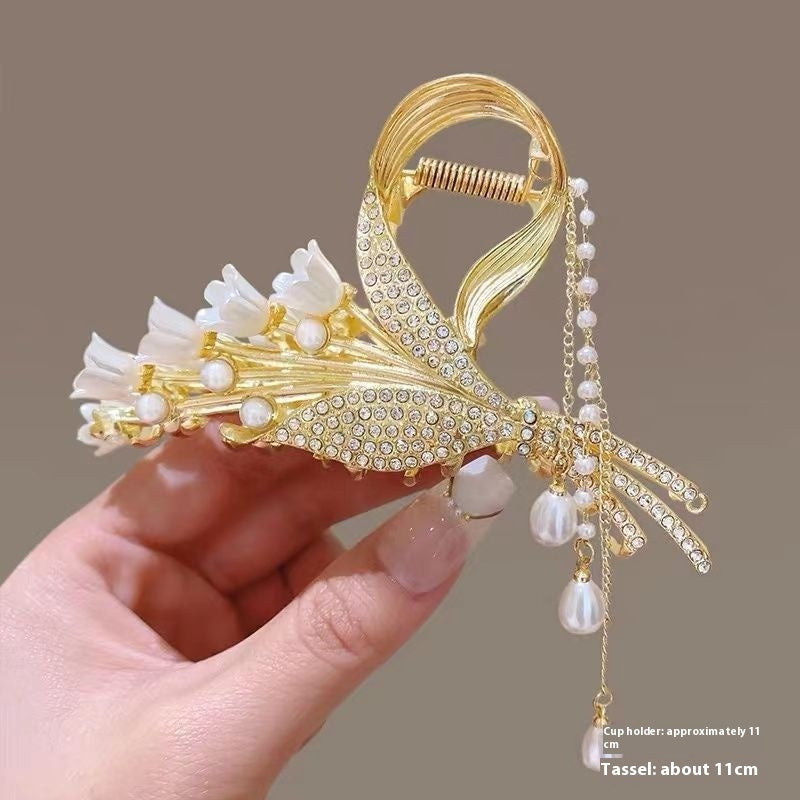 Women's Fashion Large Butterfly Tassel Barrettes Brand: aeac