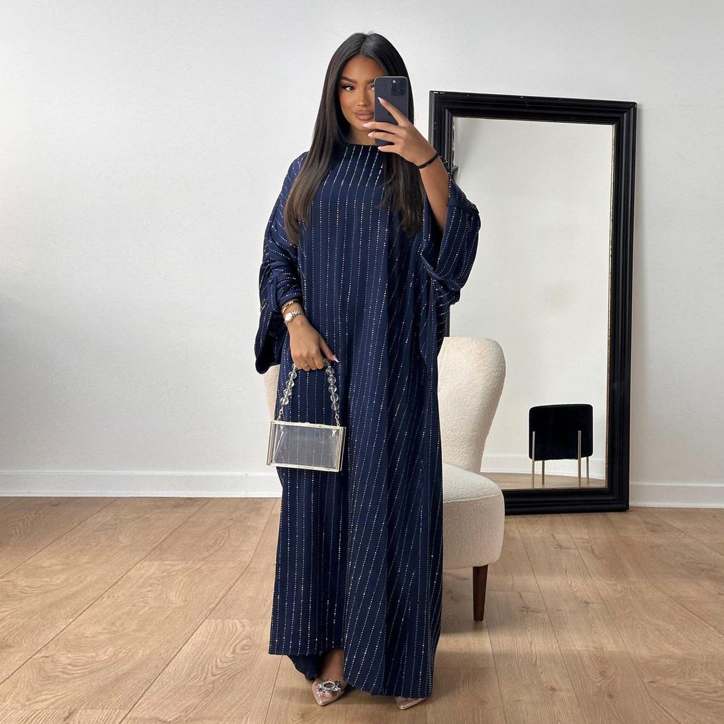 Casual Simple Waist Fitted Lace-up Striped Dress Brand: aeac