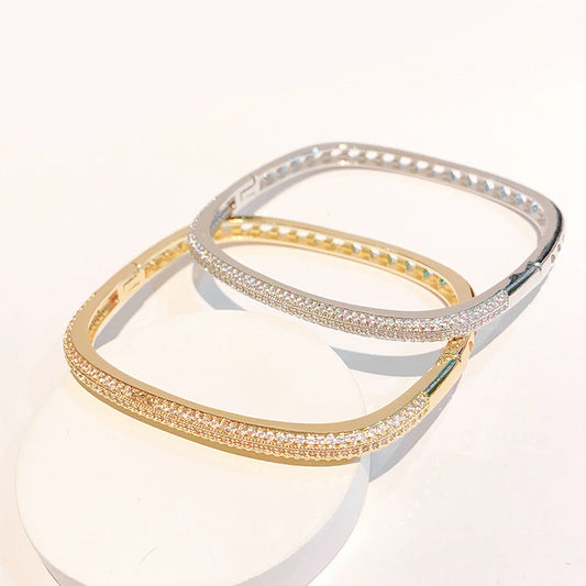 Square-Set Diamond Bracelet With A Sparkling Galaxy Design For Women Brand: aeac