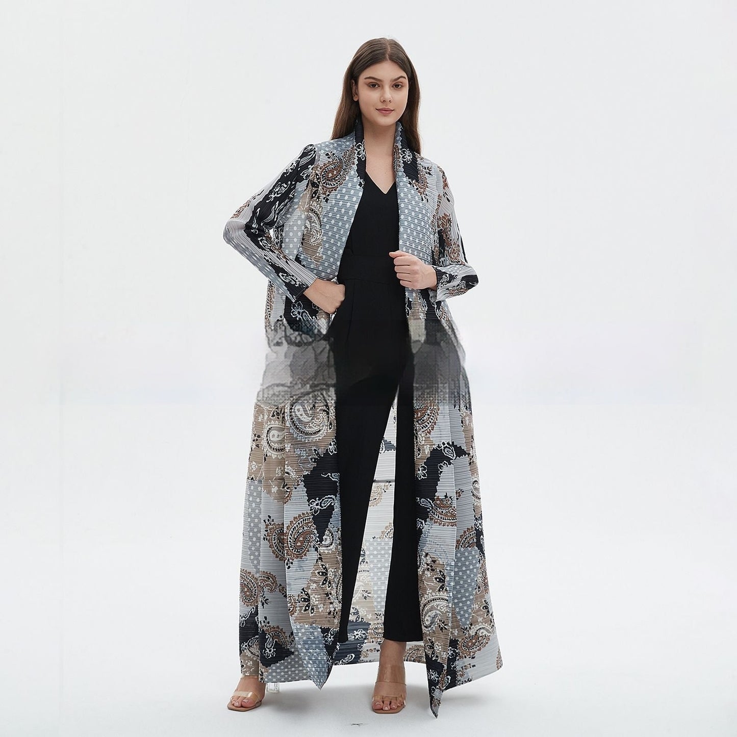 Three Small Houses Pleated Autumn All-Match Coat Jacket Brand: aeac