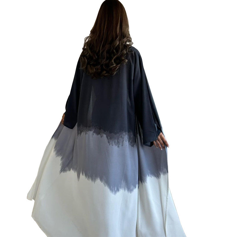 Fashion Tie-dyed Cloak Summer New European And American Cardigan Dress Brand: aeac