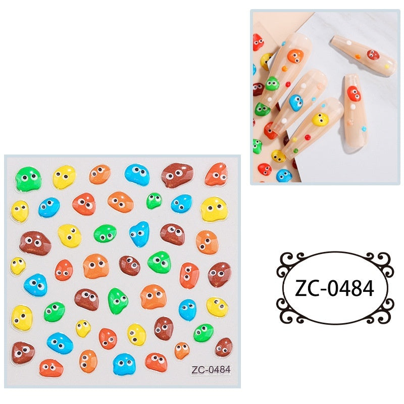 Creative Stickers Cute 3D Jelly Soft-Plastic Embossed Decals Brand: aeac