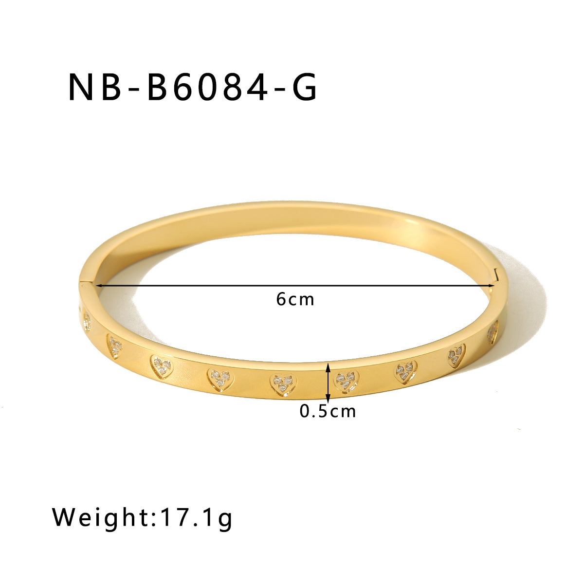 Zircon Titanium Steel Electroplated Bracelet Brand: aeac