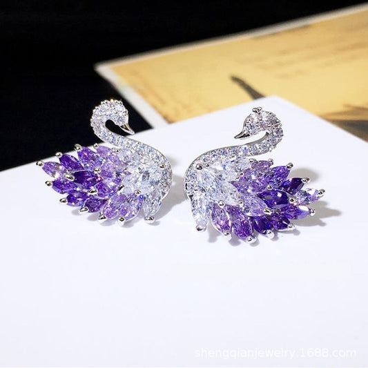 Temperament Swan Earrings For Women Brand: aeac