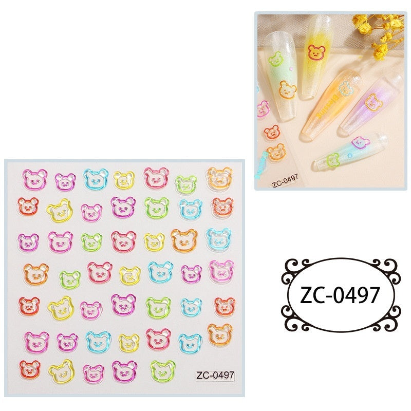 Creative Stickers Cute 3D Jelly Soft-Plastic Embossed Decals Brand: aeac