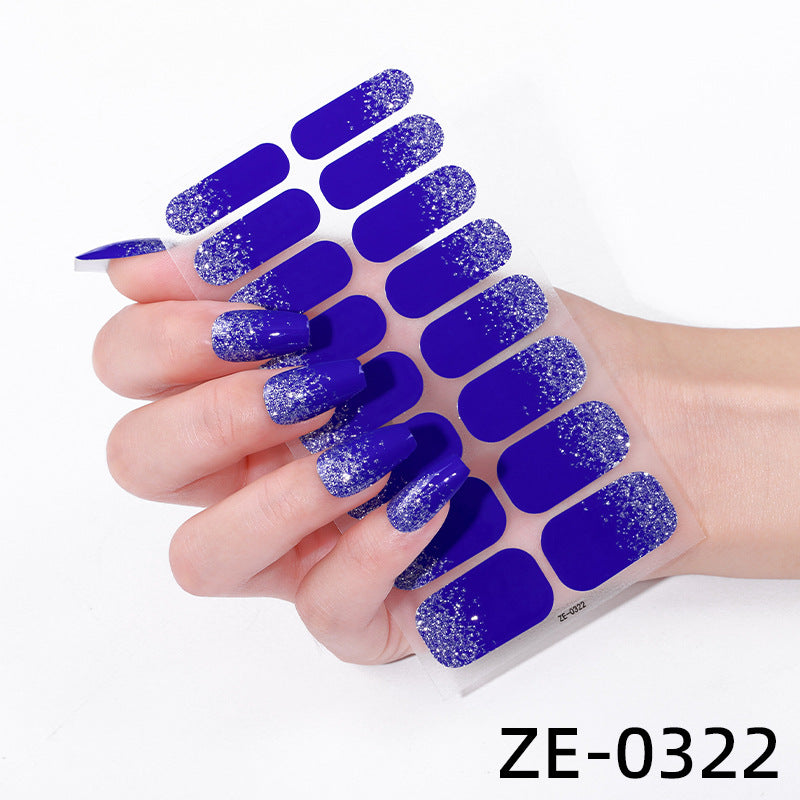16-piece Solid Color Gradient Spring PLine Nail Film Brand: aeac