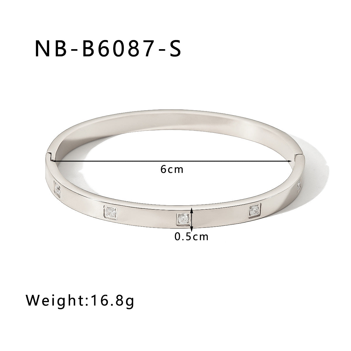 Zircon Titanium Steel Electroplated Bracelet Brand: aeac