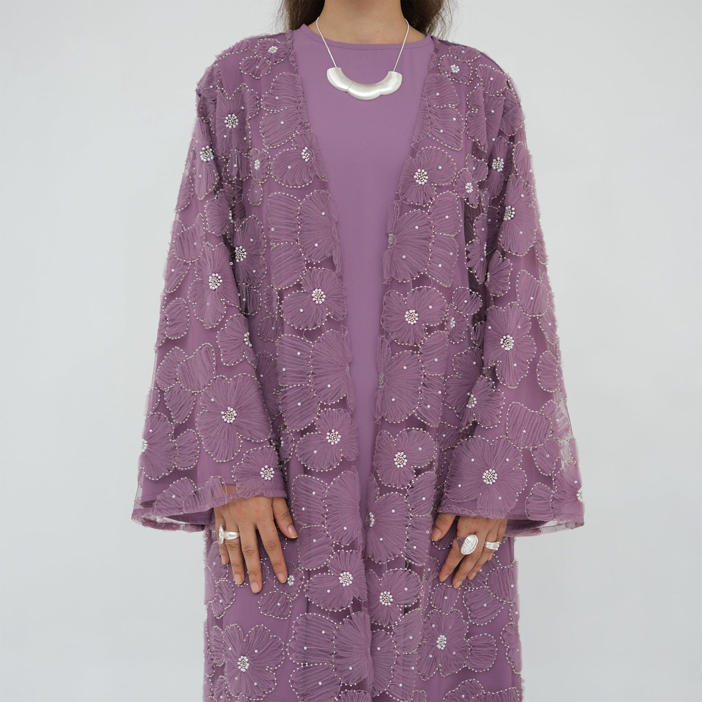 Stylish Casual And Elegant Floral Beaded Cardigan Brand: aeac