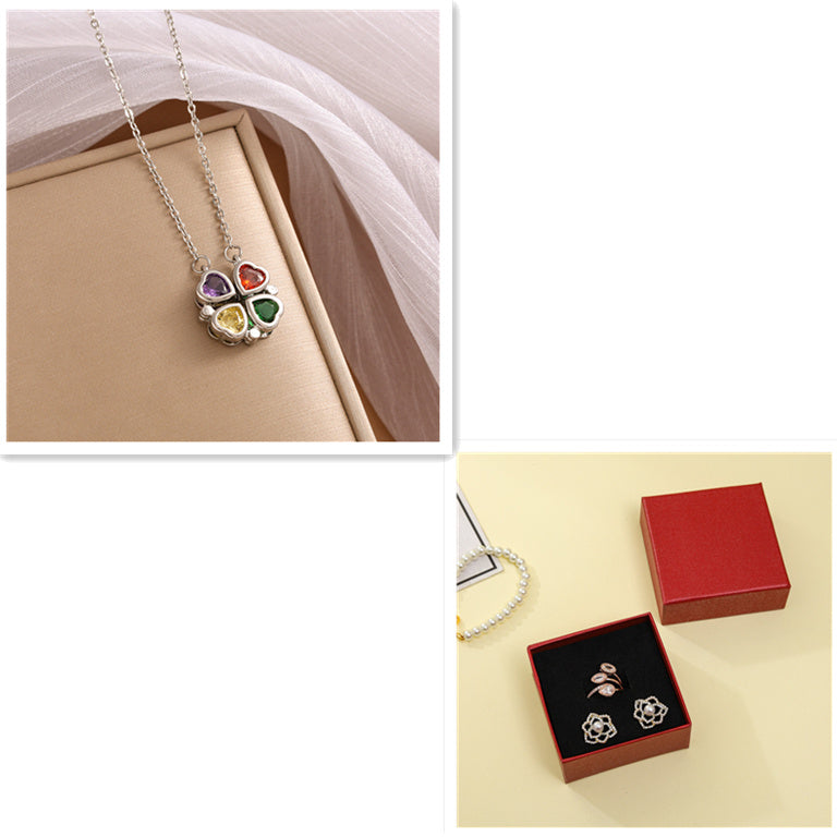 Four-Leaf Clover Pendant Necklace Female Korean Malachite Brand: aeac