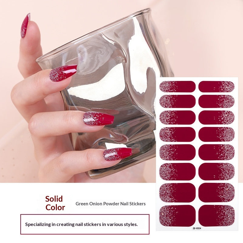 16-piece Solid Color Gradient Spring PLine Nail Film Brand: aeac