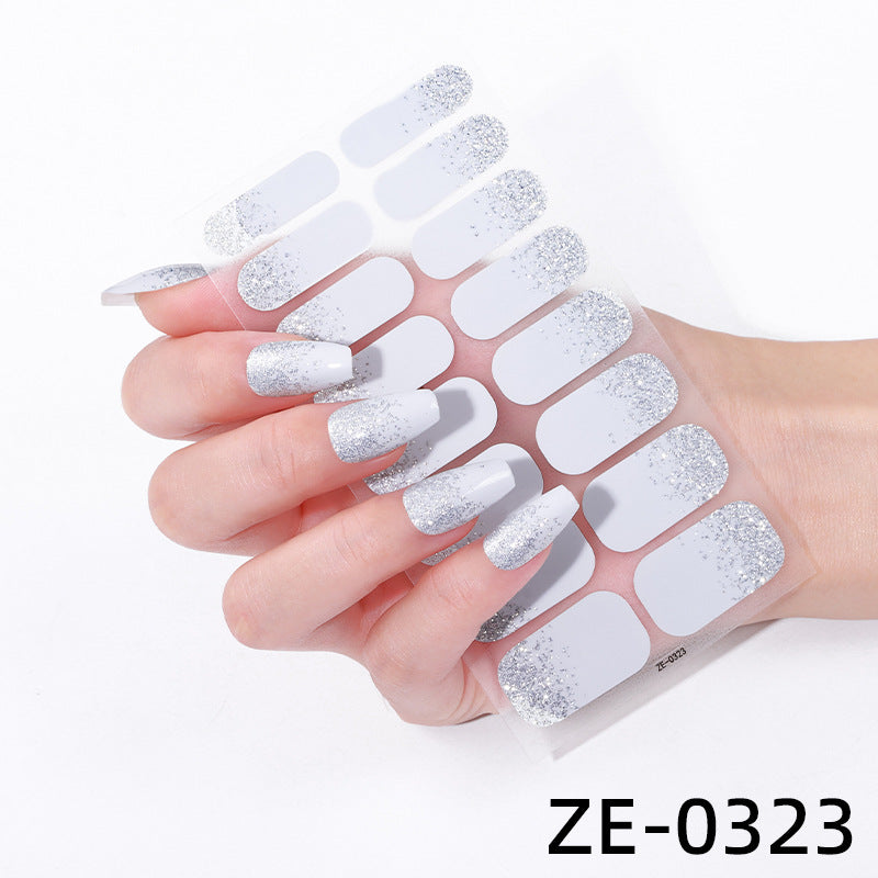 16-piece Solid Color Gradient Spring PLine Nail Film Brand: aeac
