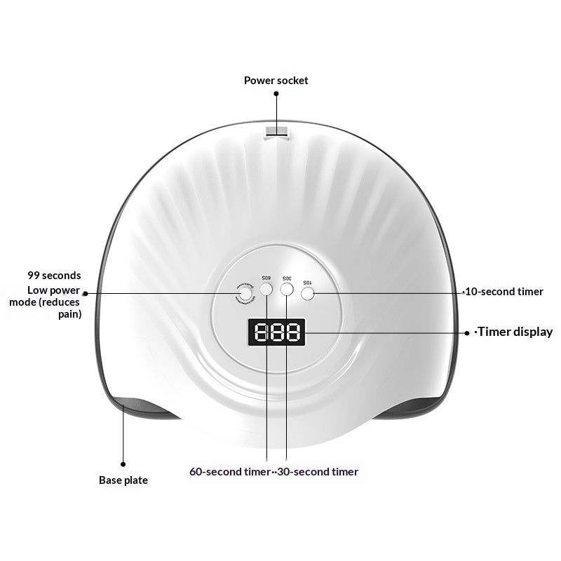 168W High-Power Shell-Shape Nail Lamp For Curing Gels Brand: aeac