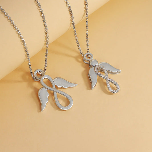 Necklace Personality Pendant Accessories Rose Gold Angel Wings Brand: aeac
