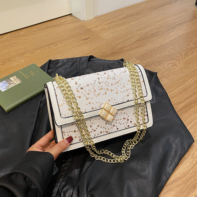 Net Red Bag Chain Crossbody Small Square Bag Double Compartment Brand: aeac