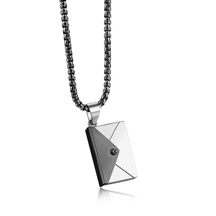 Envelope Stainless Steel Necklace And Pendant Brand: aeac